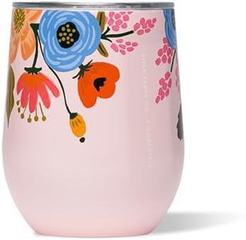 Blush Lively Floral Insulated Tumbler 12 oz