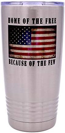 USA flag veteran 20 oz travel tumbler