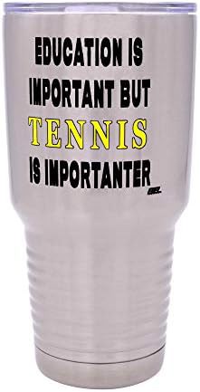 Funny tennis player 30 oz travel tumbler