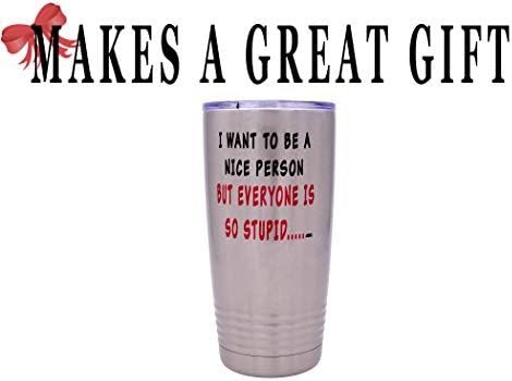 Funny nice person 20 oz travel tumbler — photo 4