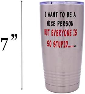 Funny nice person 20 oz travel tumbler — photo 5