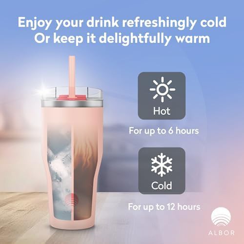 Sand stainless steel 20 oz insulated travel tumbler — photo 3