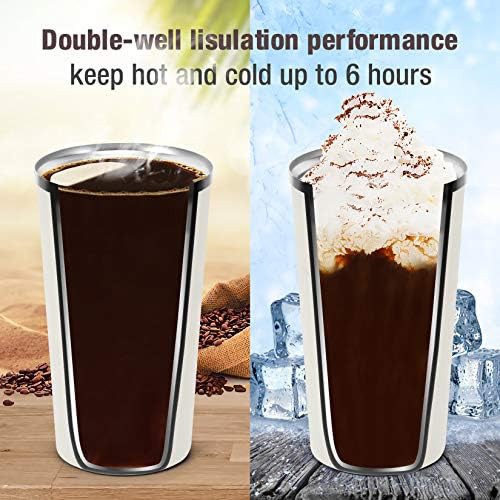 Matte white vacuum insulated coffee travel mug — photo 4