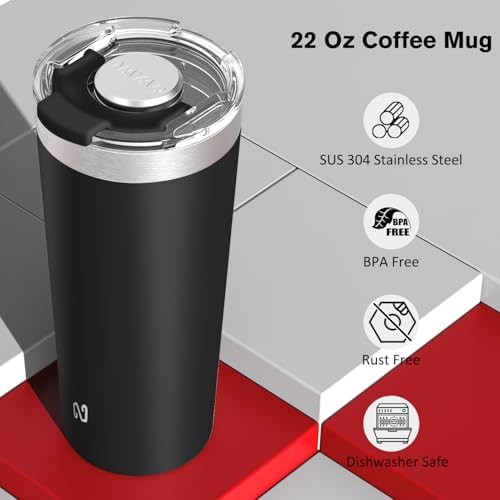 Black 22 oz Vacuum Insulated Tumbler — photo 2