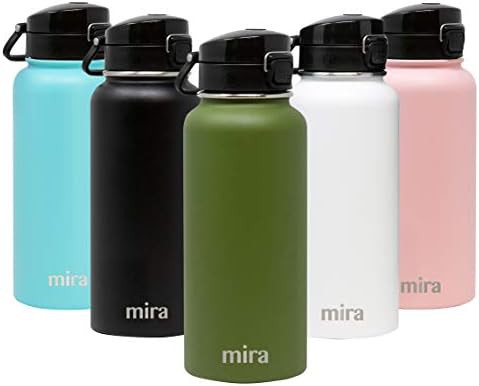 Olive green sports bottle with quick-open spout