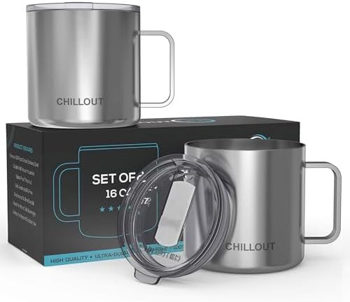 Thermal Camping Mug with Sliding Lid