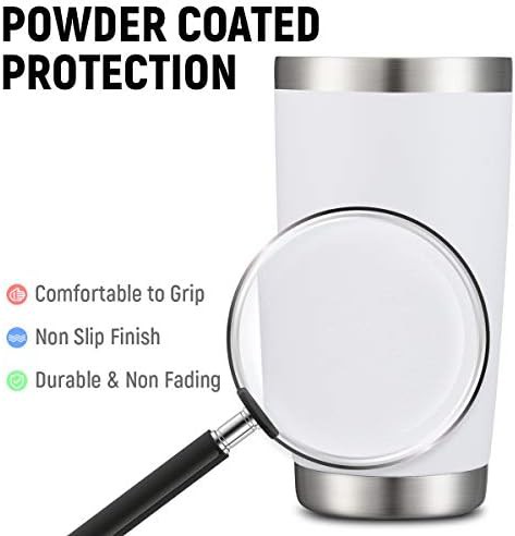 White insulated stainless steel tumbler four pack — photo 4