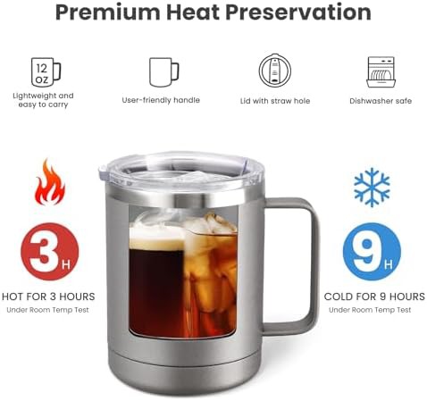 Cold grey vacuum insulated travel tumbler — photo 3