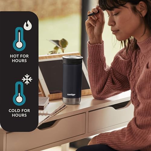 Huron vacuum insulated travel mug in licorice — photo 3