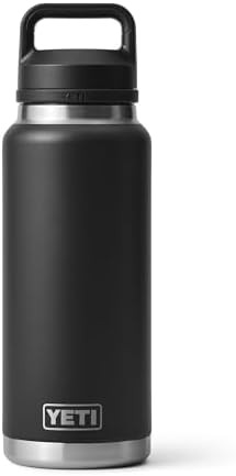 Black 36 oz bottle with chug cap