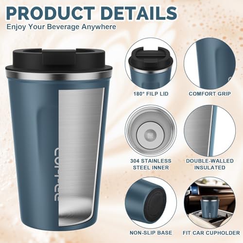 Stainless steel 12 oz leakproof coffee mug — photo 5