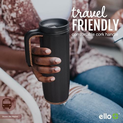 Poseidon blue insulated travel mug with handle — photo 5