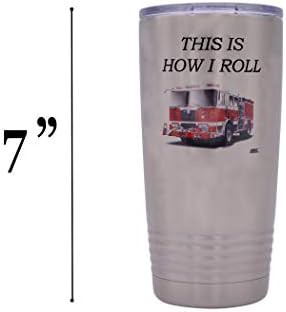 Funny firefighter 20 oz travel tumbler — photo 5