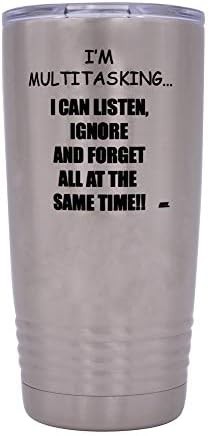 Funny multitasking 20 oz travel tumbler