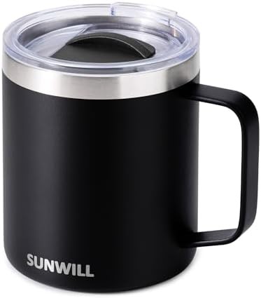 Black powder coated travel tumbler