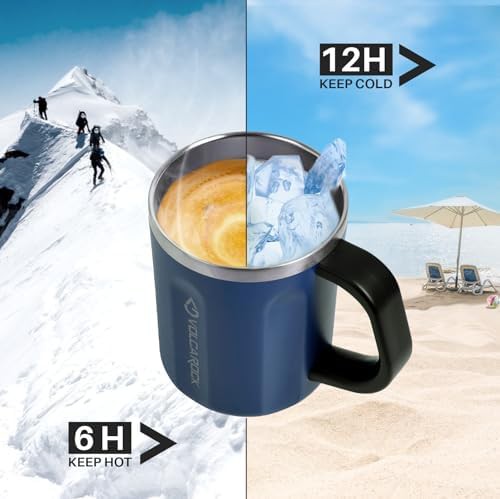 Navy Blue Insulated Camping Tea Mug — photo 4