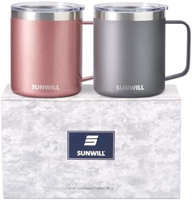 Cool grey and rose gold mug set