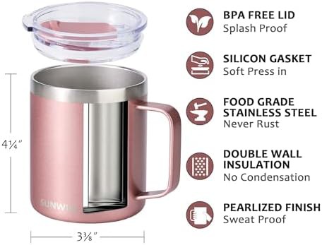 Cool grey and rose gold mug set — photo 3