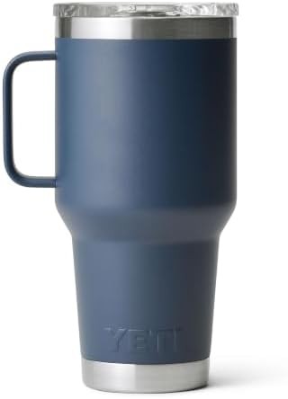 Navy 20 oz travel mug with lid — photo 5