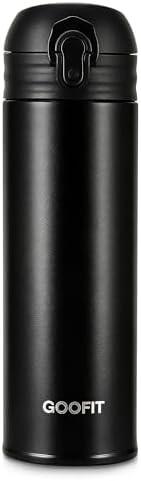 Black kids stainless steel bottle with locking lid