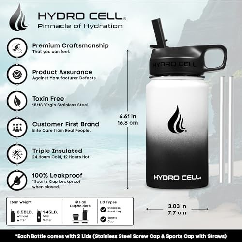 Black and White Stainless Sport Bottle 14 oz — photo 3