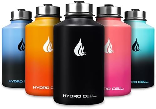 Large Black Stainless Steel Bottle 64 oz
