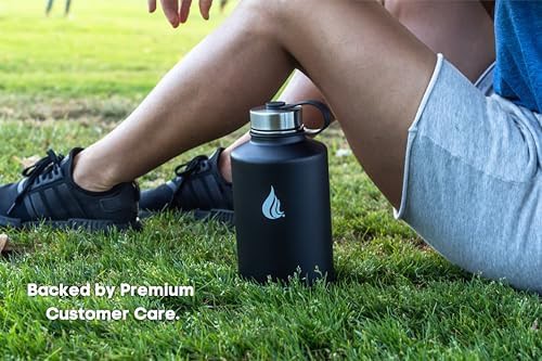 Large Black Stainless Steel Bottle 64 oz — photo 5