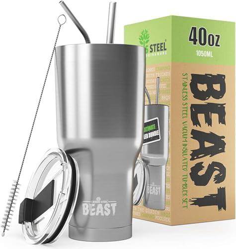 Stainless steel Beast travel tumbler 40 oz