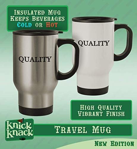 Silver 14oz stainless steel travel mug — photo 2