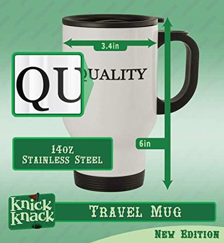 Silver 14oz stainless steel travel mug — photo 3