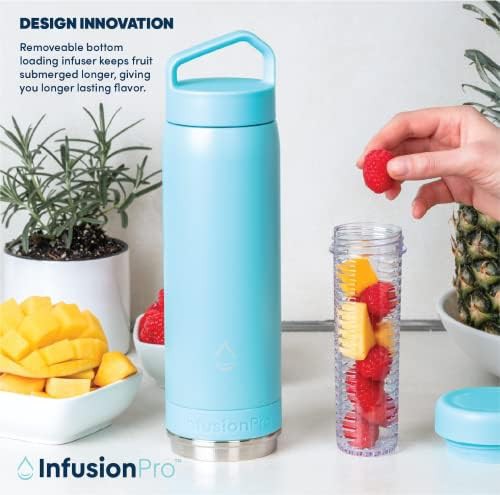 Mint green vacuum insulated infuser bottle — photo 3