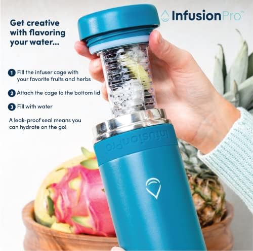 White bottom loading fruit infuser bottle — photo 5
