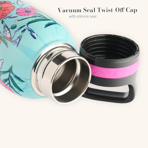 Teal floral scripture insulated water bottle 24 oz — photo 5
