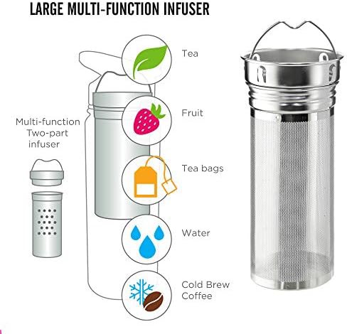 Pink Stainless Steel Tea Infuser Flask — photo 3