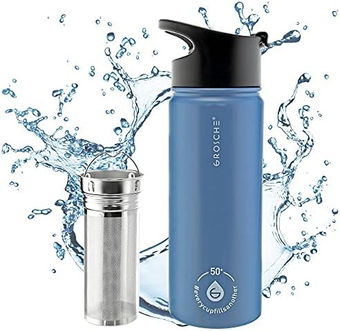 Blue Steel Vacuum Insulated Tea Infuser 16 oz