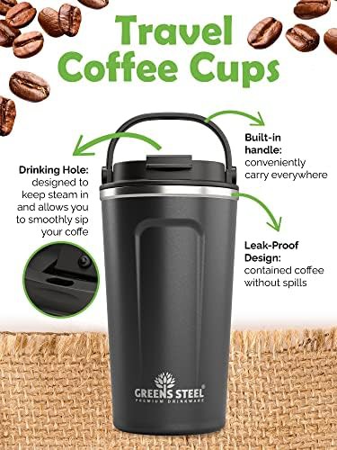 Black Leakproof Insulated Coffee Mug 16 oz — photo 3