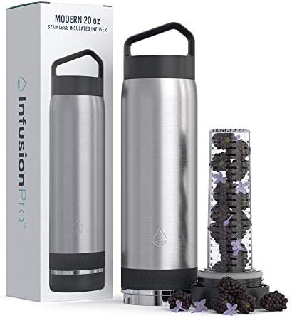 Black stainless steel fruit infuser bottle