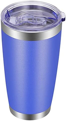 Blue stainless steel tumbler 20 oz