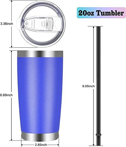 Blue stainless steel tumbler 20 oz — photo 4