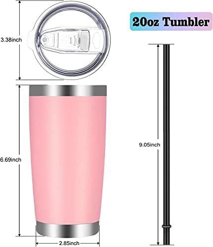 Pink insulated tumbler 20 oz 6 pack — photo 4