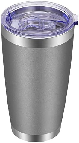 Grey vacuum insulated tumbler 20 oz