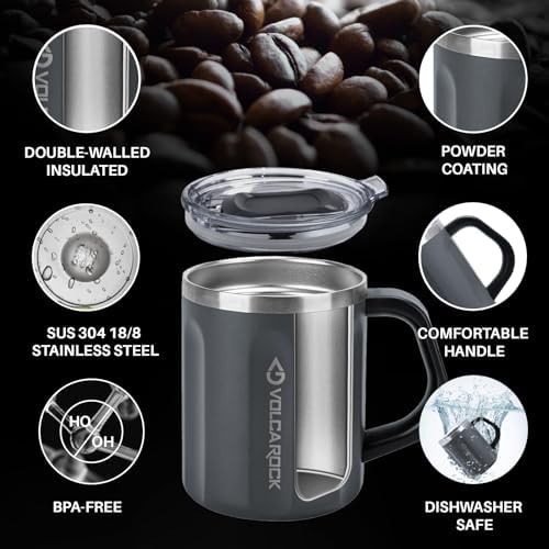 Grey Stainless Steel Insulated Travel Mug — photo 3