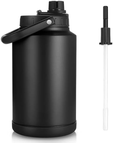 One gallon large stainless steel water jug