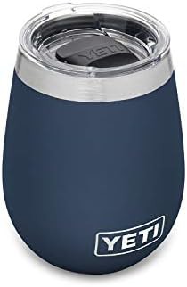Navy 10 oz wine tumbler with lid