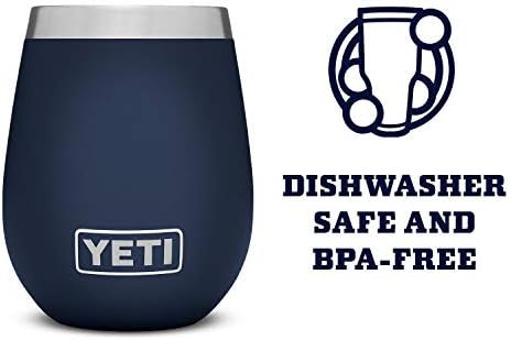 Navy 10 oz wine tumbler with lid — photo 4