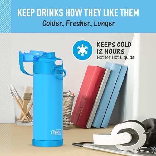 Electric blue Funtainer spout bottle 16oz — photo 5