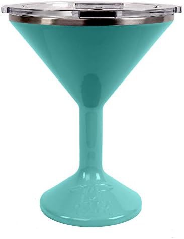 Seafoam Insulated Martini Cocktail Glass