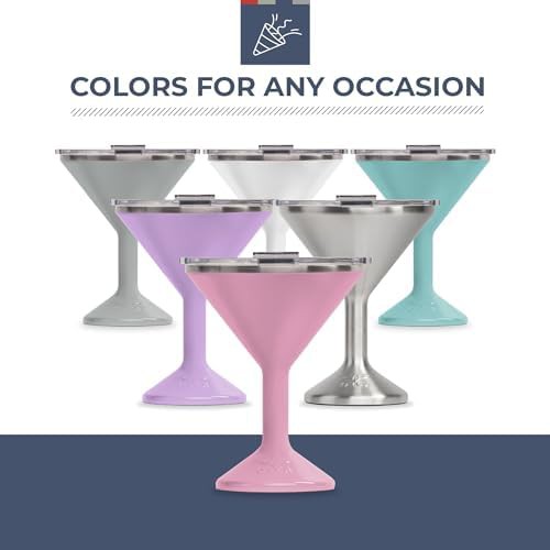 Seafoam Insulated Martini Cocktail Glass — photo 5