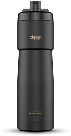 Matte Black Insulated Cycling Water Bottle