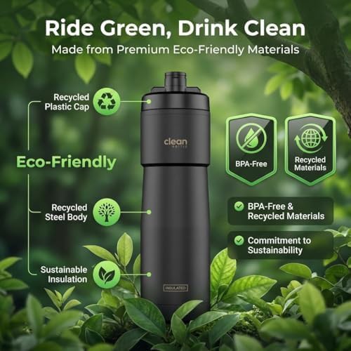Matte Black Insulated Cycling Water Bottle — photo 3
